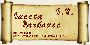 Vuceta Marković vizit kartica